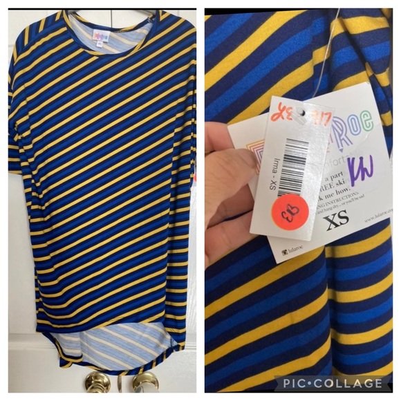 New with tags Lularoe Irma tunic top Xsml - Picture 1 of 4